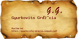 Gyurkovits Grácia névjegykártya